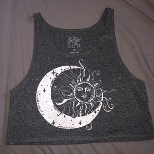 Summer sun and moon tank top